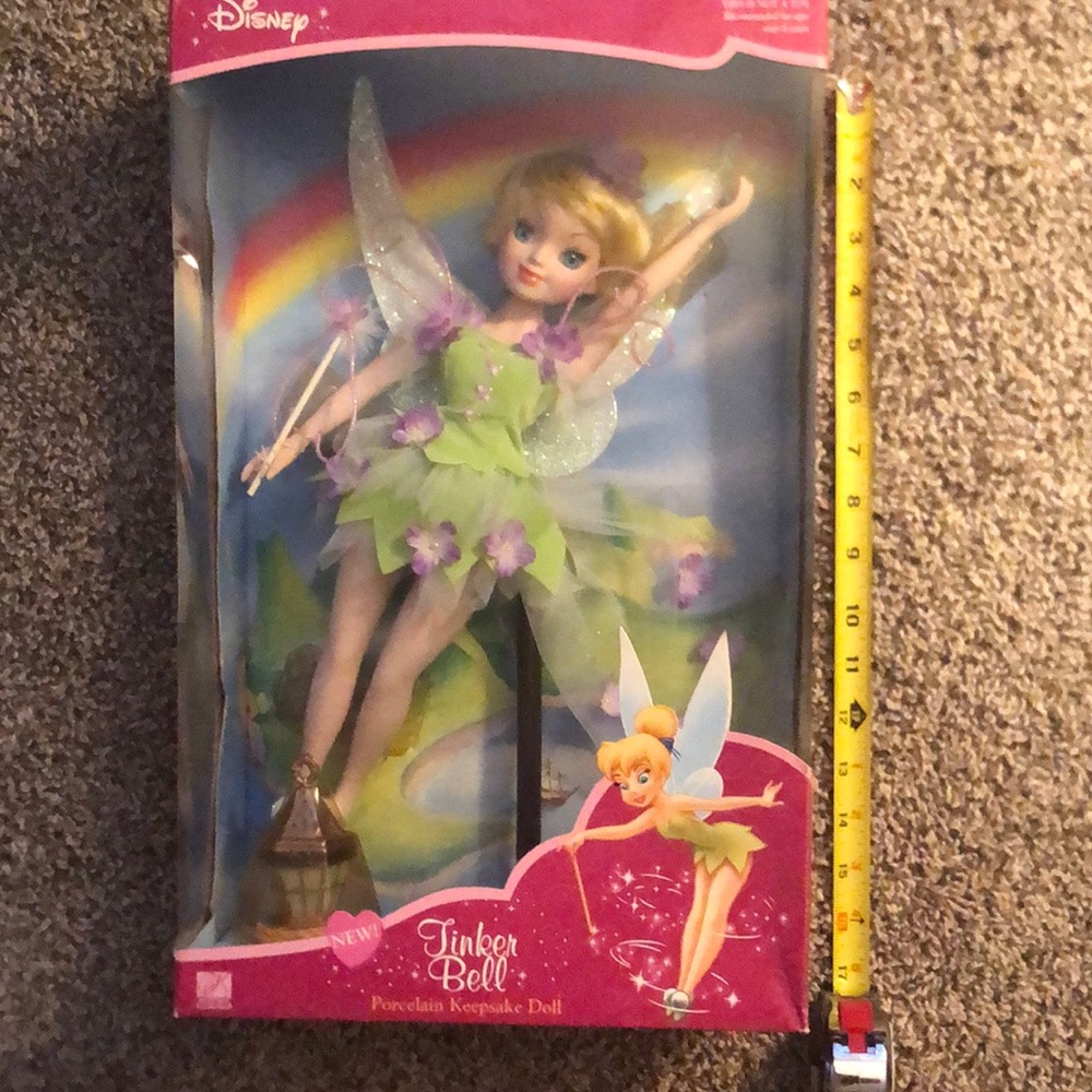 disney’s 2003 Porcelain keepsake doll Tinker Bell brand new in the box